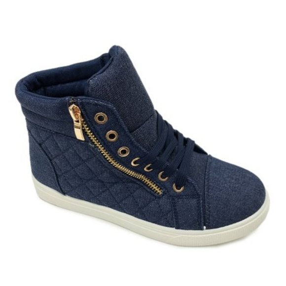 *HOST PICK* Quilted High Top Sneakers in Denim - Picture 9 of 10